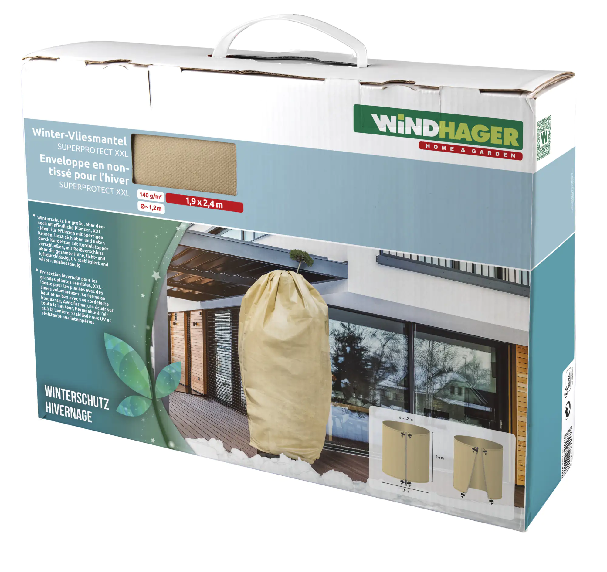 9003117074187_4 Windhager Vliesmantel Super-Protect XL 1,9 x 2,4 m, beige