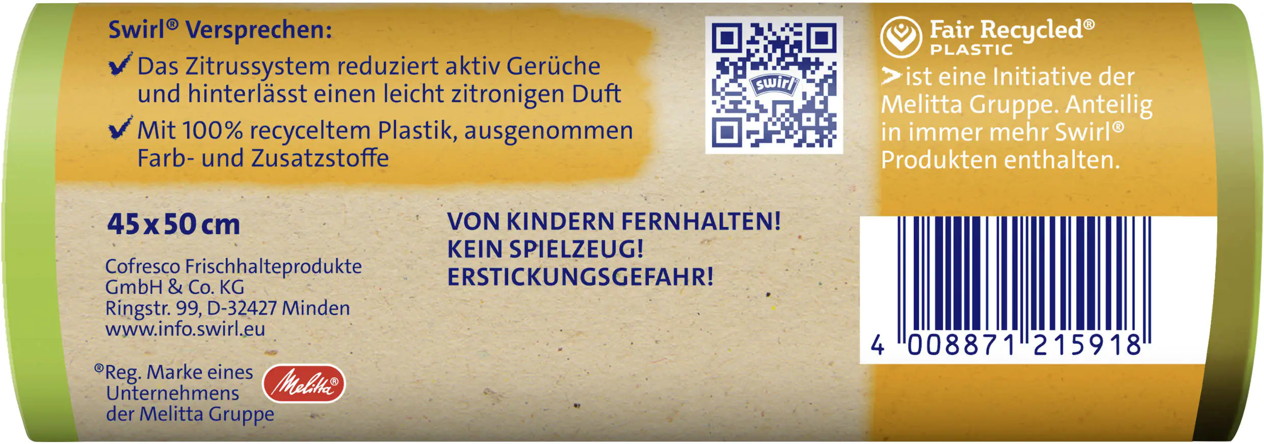 Swirl® Aktive Frische Müllbeutel 20 L Reißfest & Dicht Swirl® Aktive Frische Müllbeutel 20 L Reißfest & Dicht