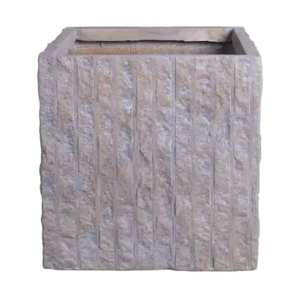 TrendLine Pflanztopf 40,5 x 40,5 x 40,5 cm grau-braun strukturiert