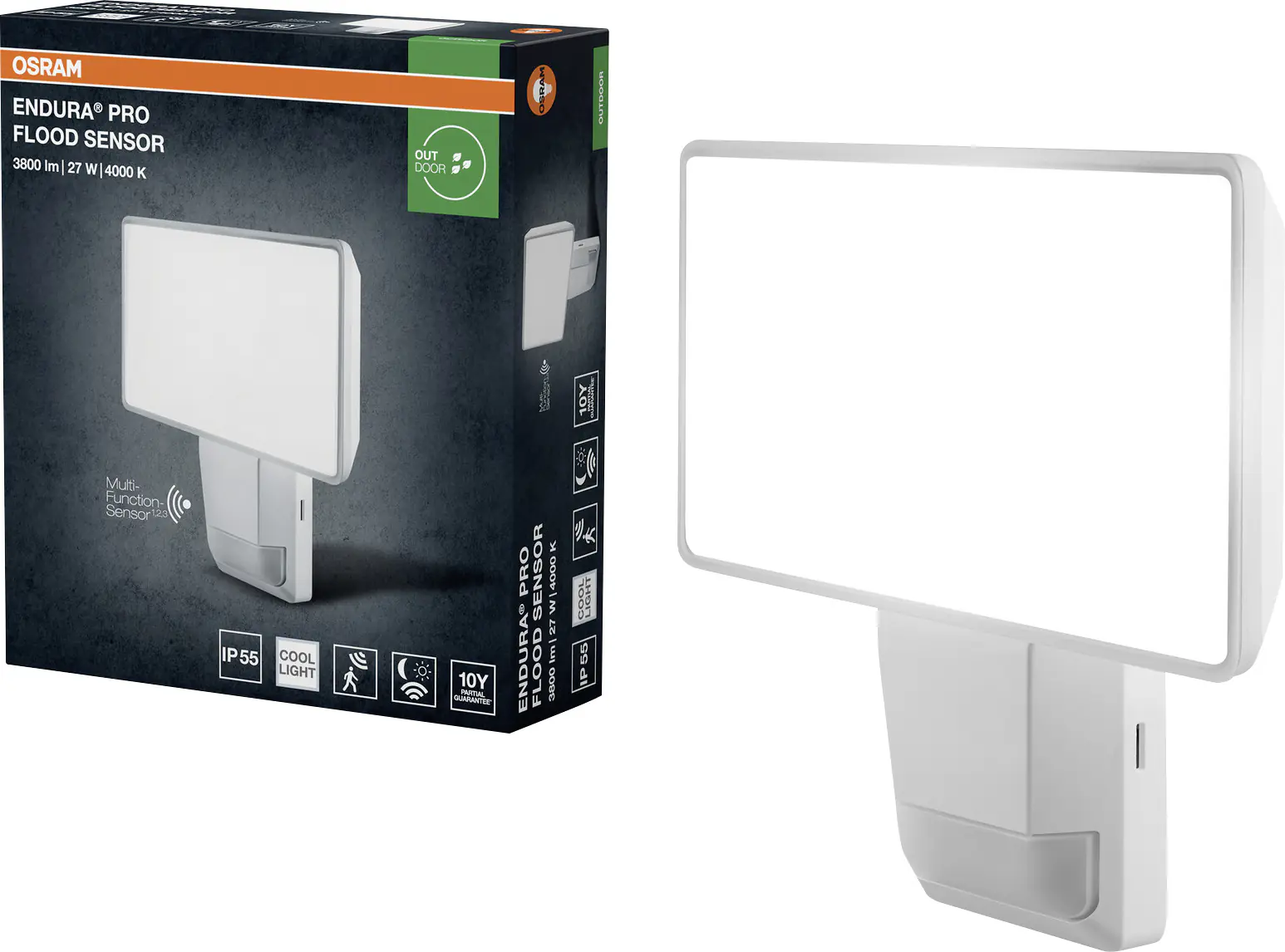 Osram Außenleuchte ENDURA PRO Flood Sensor 27W 4000K IP55 weiß