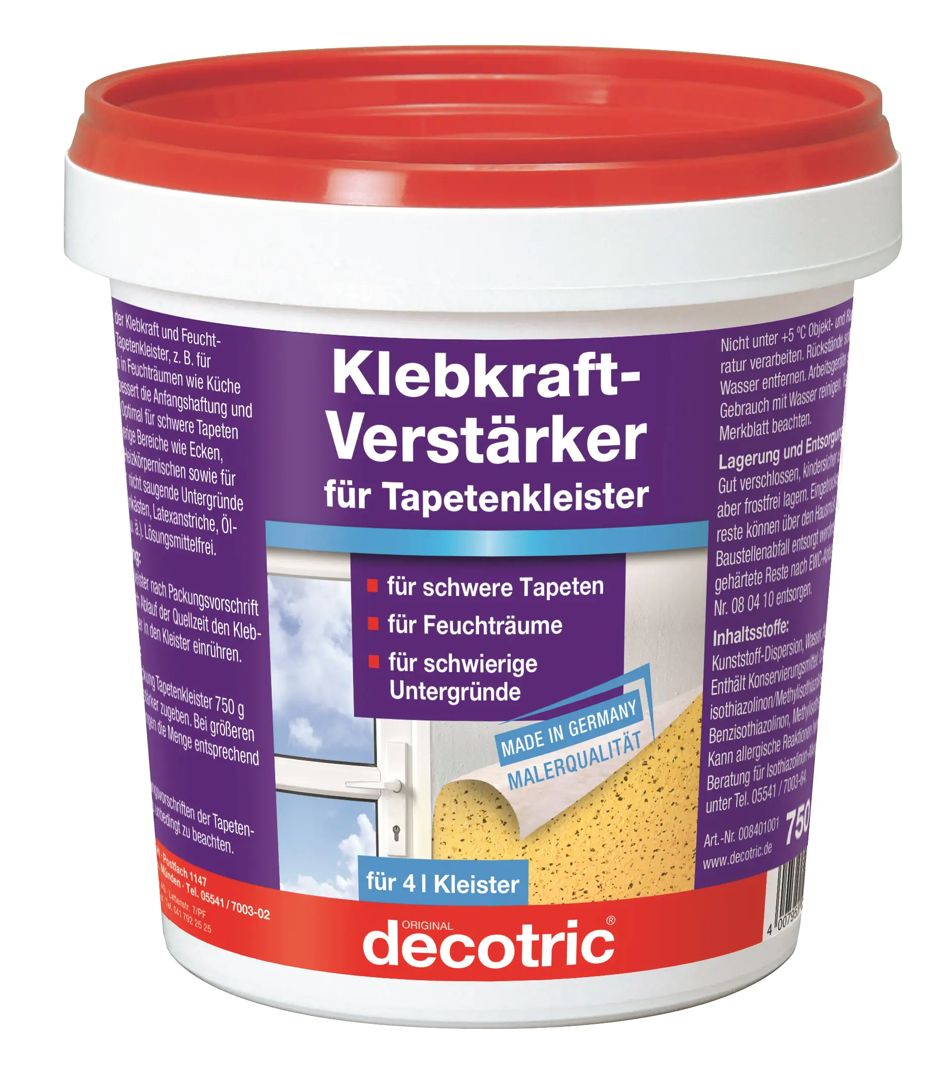 4007955084013 Decotric Klebkraft-Verstärker 750 g