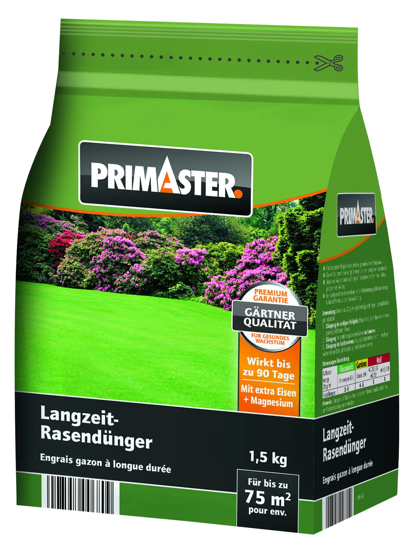 Primaster Rasendünger mit Langzeitwirkung 1,5 kg Primaster Rasendünger mit Langzeitwirkung 1,5 kg