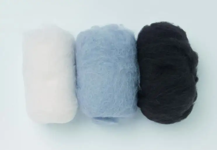 Glorex Schafwolle schwarz-weiß 3 x 10 g