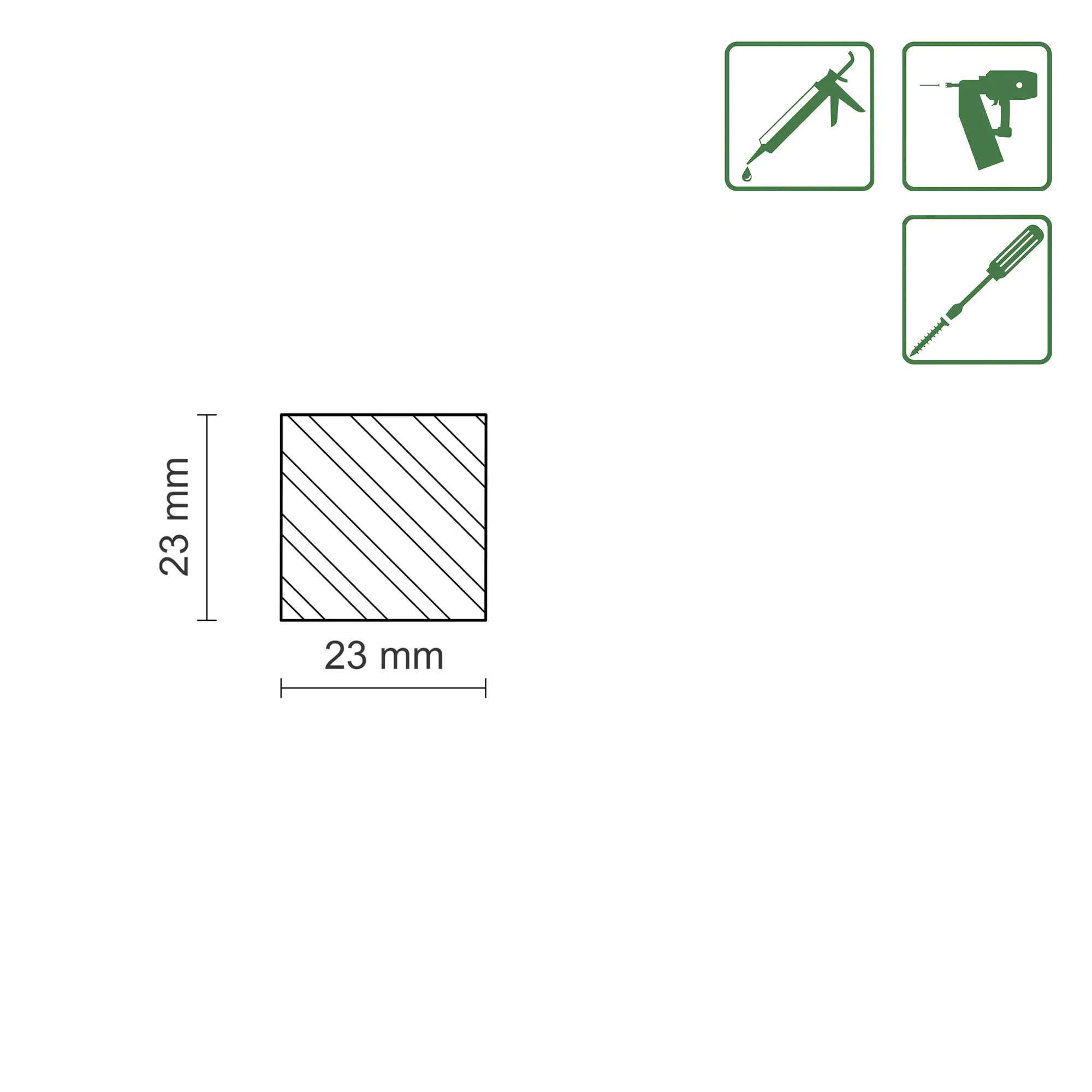 FN Neuhofer Flachleiste 240 cm 23 x 23 mm Fichte/Kiefer