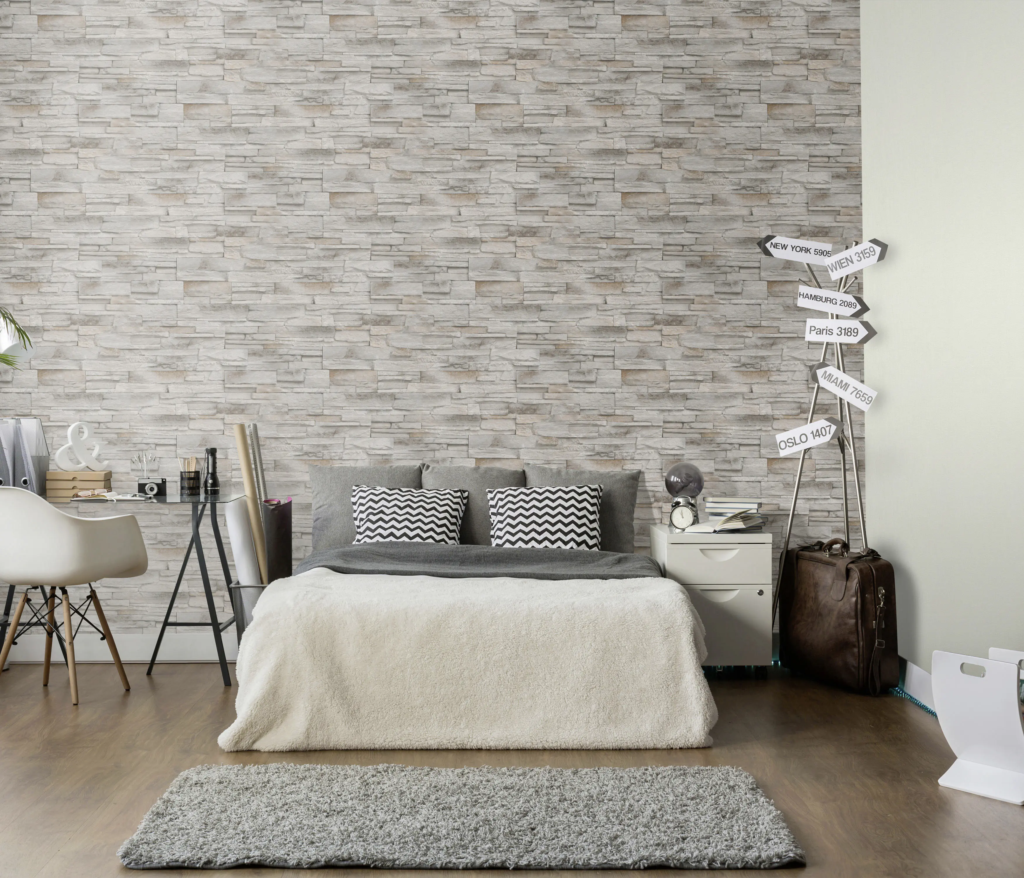 Erismann Vliestapete Stein beige 10,05 x 0,53 m