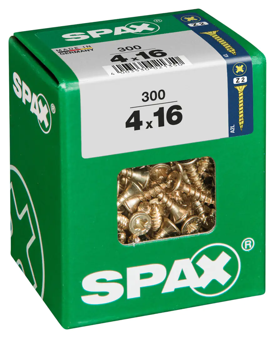 Spax Universalschrauben 4.0 x 16 mm PZ 2 - 300 Stk.