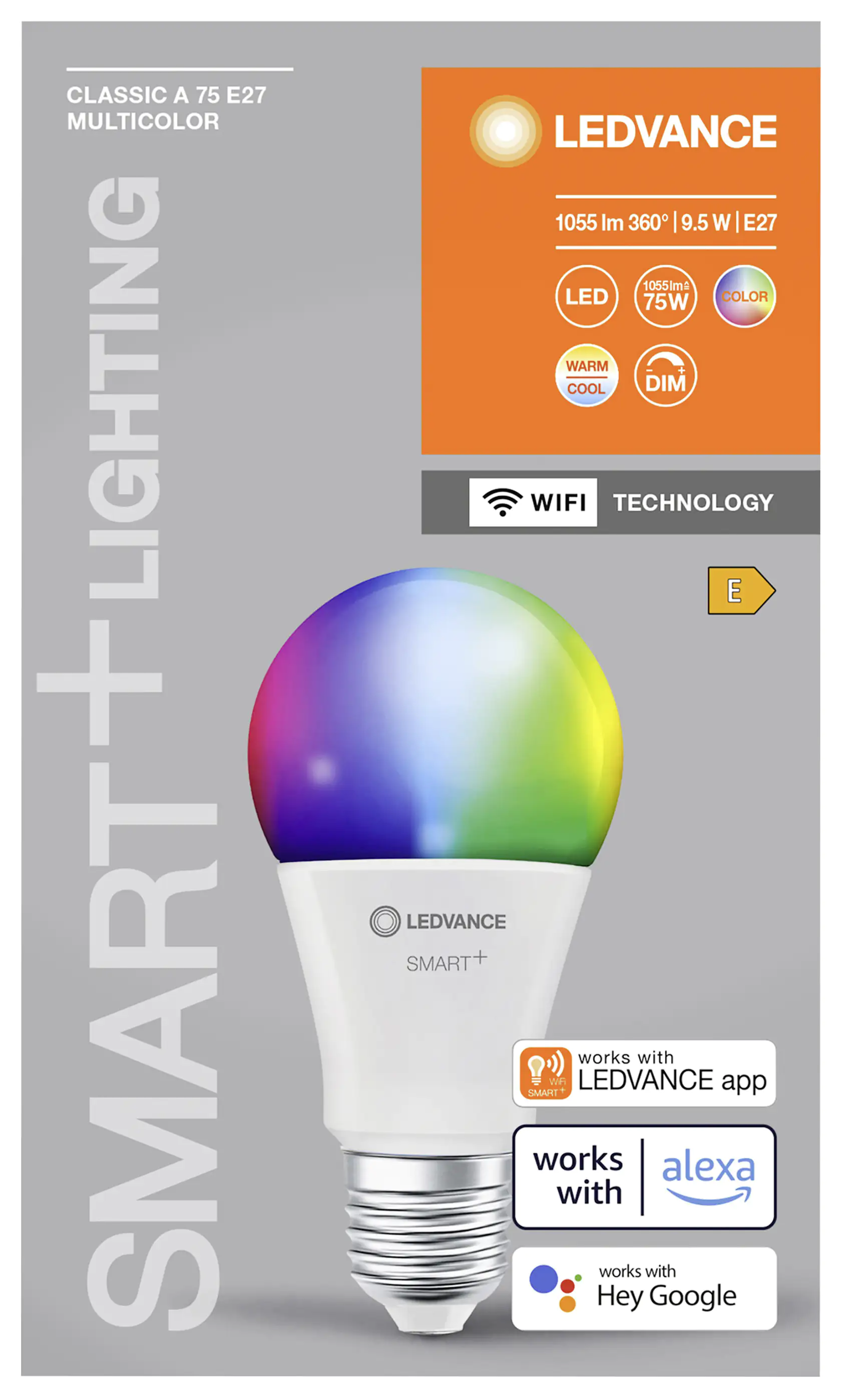 Ledvance LED Leuchtmittel Smart+WiFi E27 9,5 W RGBW