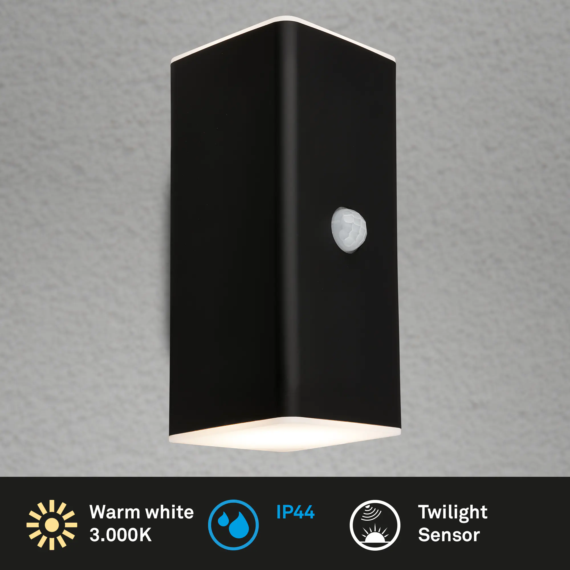 Briloner LED Akku-Außenwandleuchte Kona Akku 6W schwarz Bewegungssensor Briloner LED Akku-Außenwandleuchte Kona Akku 6W schwarz Bewegungssensor
