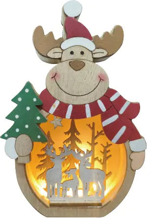 TrendLine Baum Holz 11 x 3 x 16 cm natur/weiß