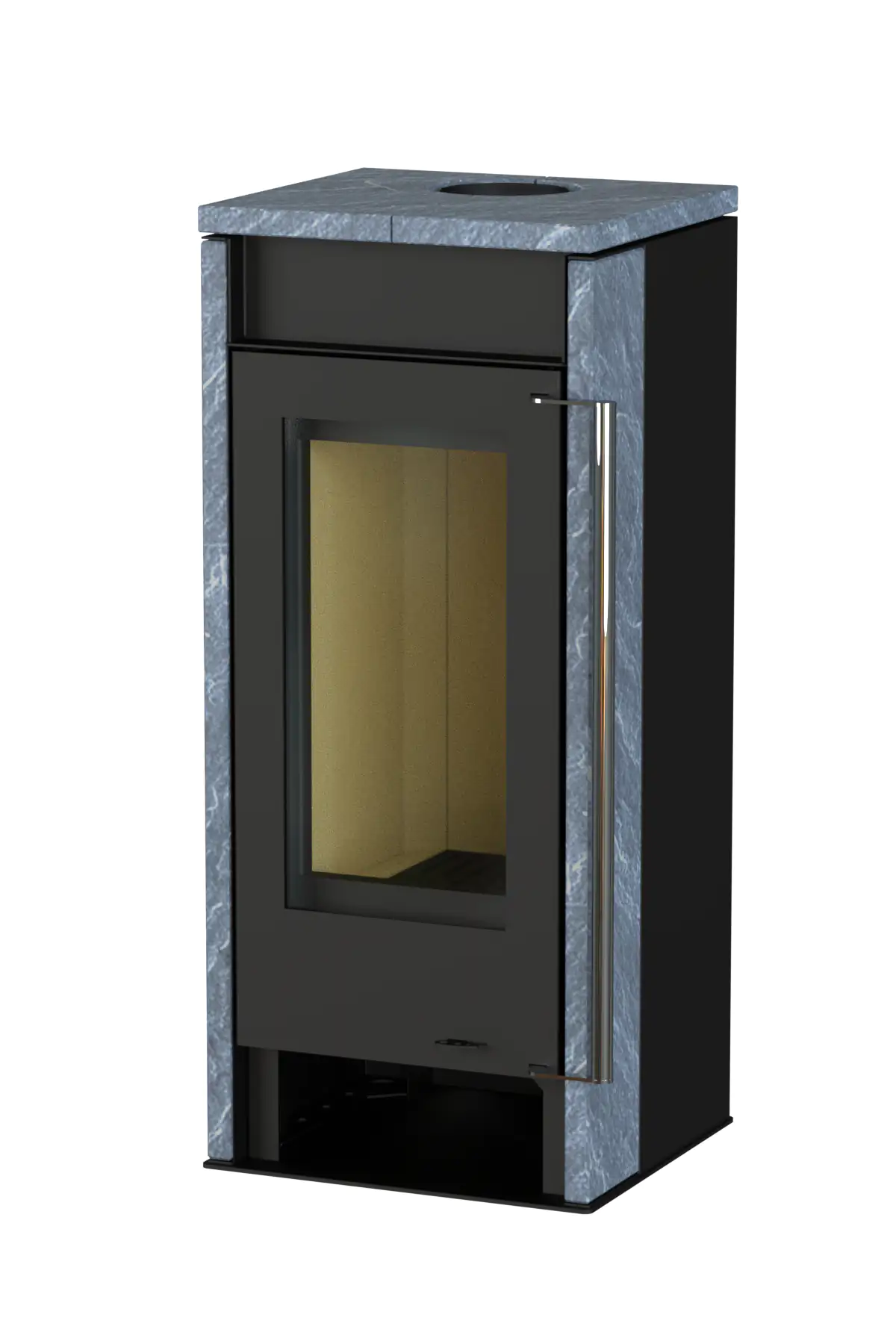 Thermia Kaminofen Zyklon Naturstein, Stahl schwarz, 6 kW Thermia Kaminofen Zyklon Naturstein, Stahl schwarz, 6 kW