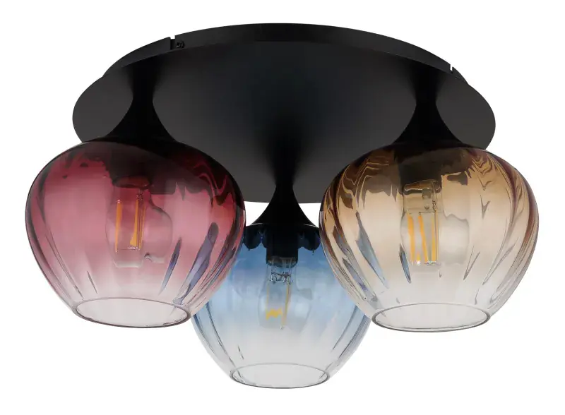 Globo Deckenleuchte Sander Ø 47 x 21,5 cm bunt matt