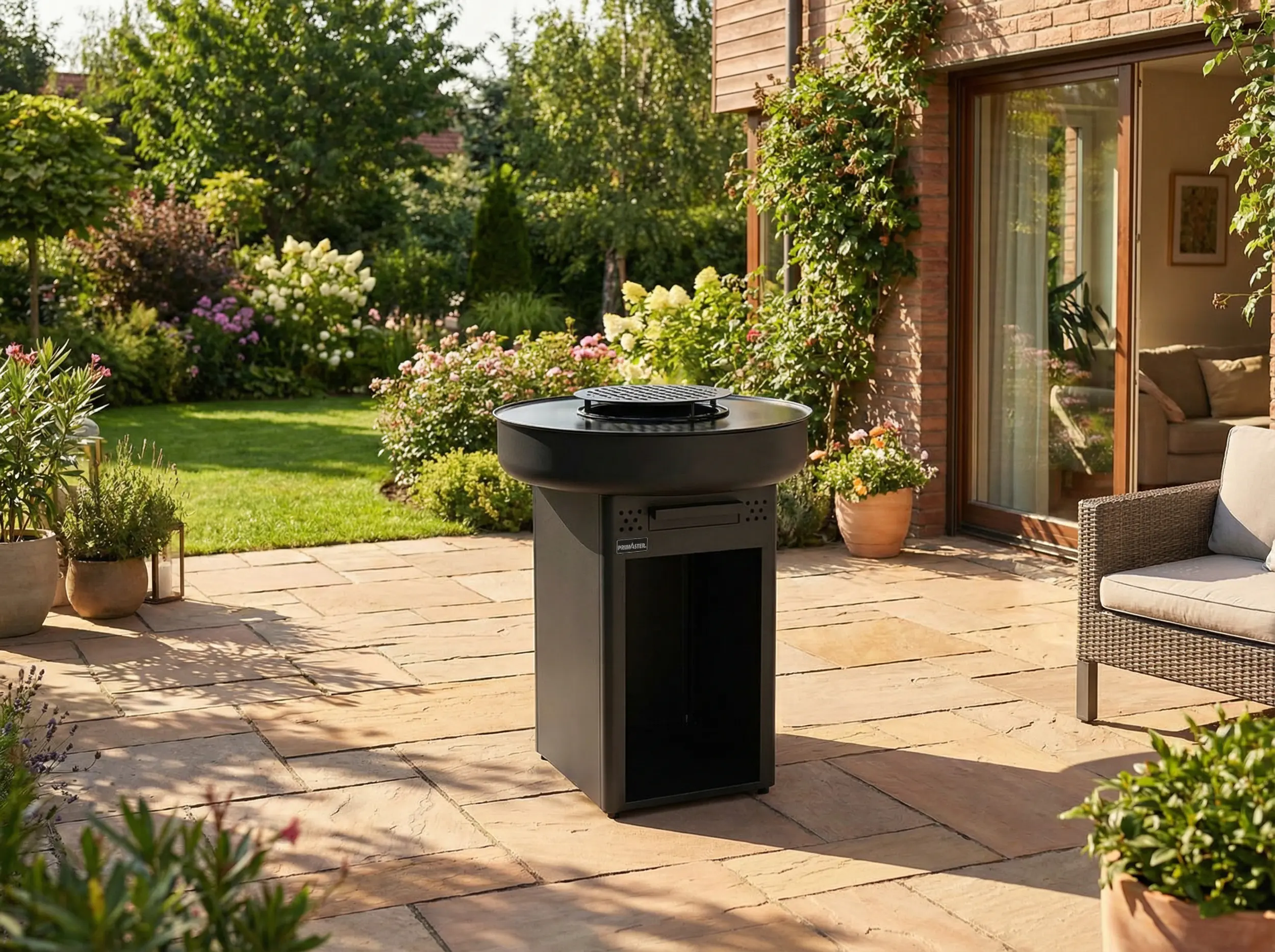 Primaster Holzkohlegrill Brooksdale Grillfläche: Ø 83 cm