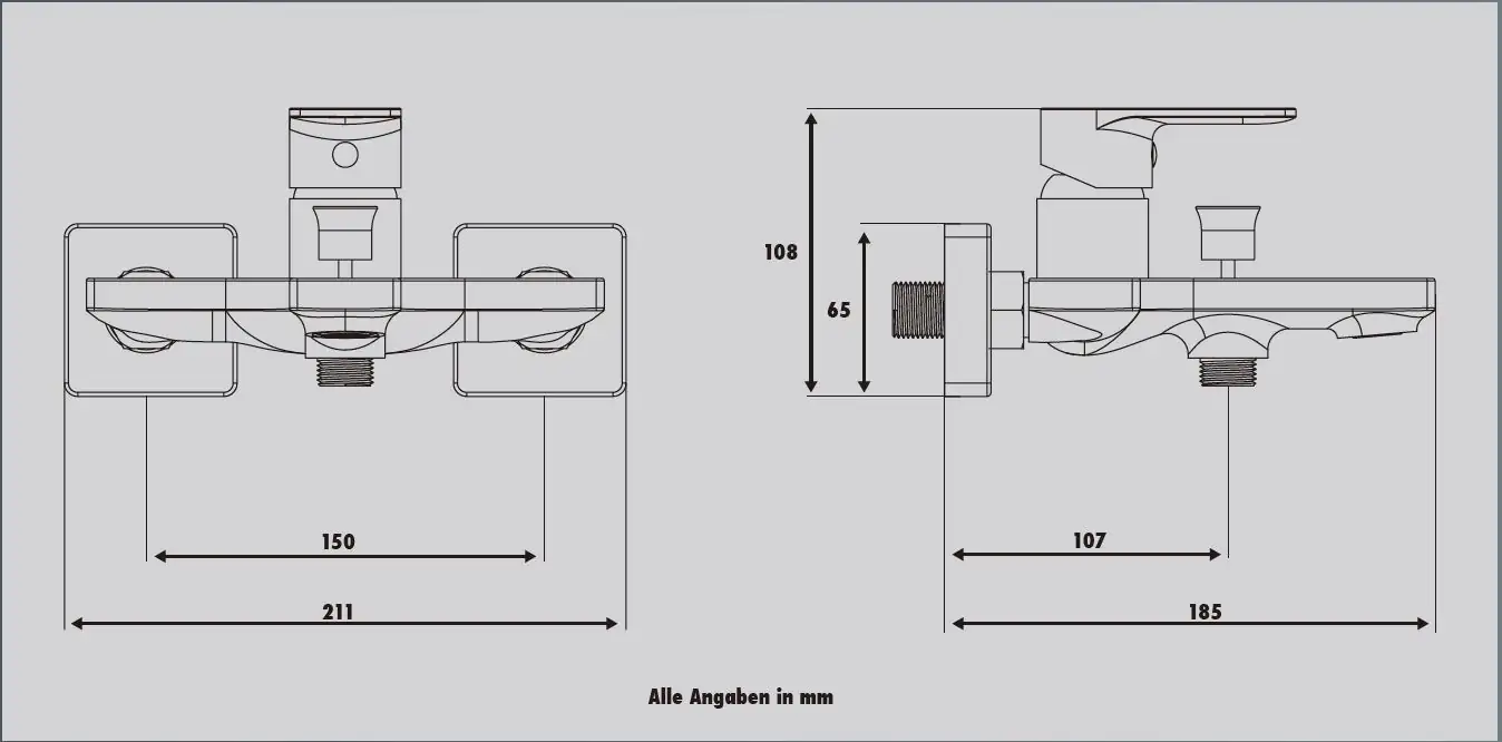 Primaster Badewannenarmatur Nizza verchromt Primaster Badewannenarmatur Nizza verchromt
