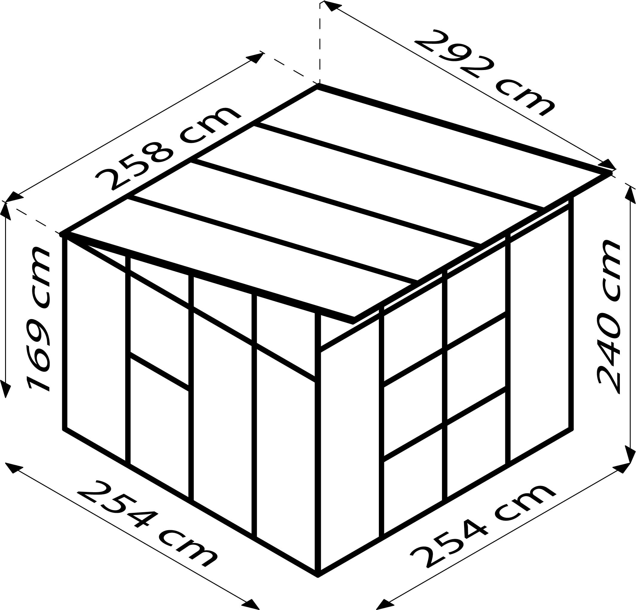 Vitavia Gewächshaus Freya 7600 254 x 254 cm 3 mm Sicherheitsglas Vitavia Gewächshaus Freya 7600 254 x 254 cm 3 mm Sicherheitsglas