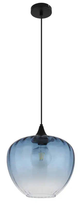 Globo Hängeleuchte Sander 29 x 120 cm (Ø x H) blau matt