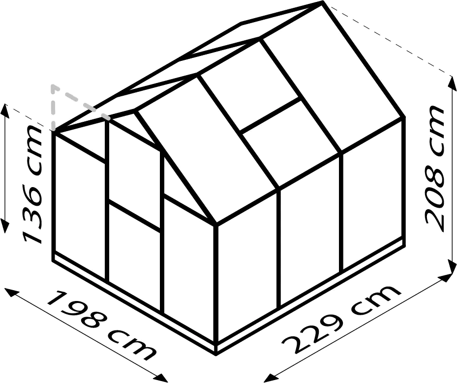 Vitavia Gewächshaus Eos 4600 190 x 226 cm 4 mm Hohlkammerplatten Vitavia Gewächshaus Eos 4600 190 x 226 cm 4 mm Hohlkammerplatten