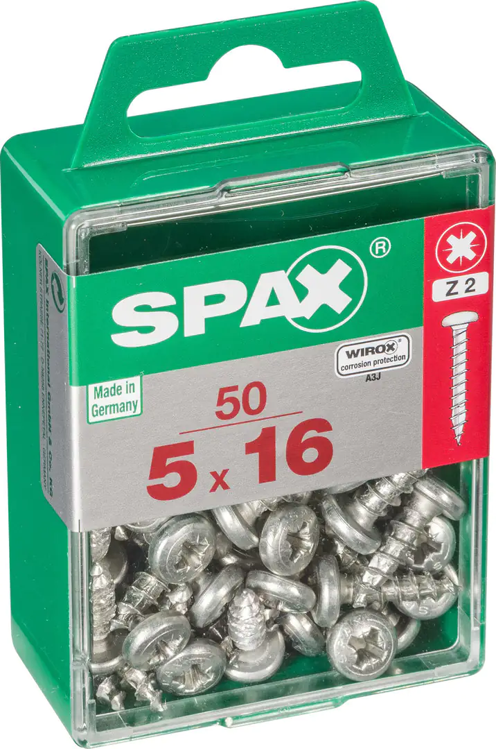 Spax Universalschrauben 5.0 x 16 mm TX 20 - 50 Stk. Spax Universalschrauben 5.0 x 16 mm TX 20 - 50 Stk.