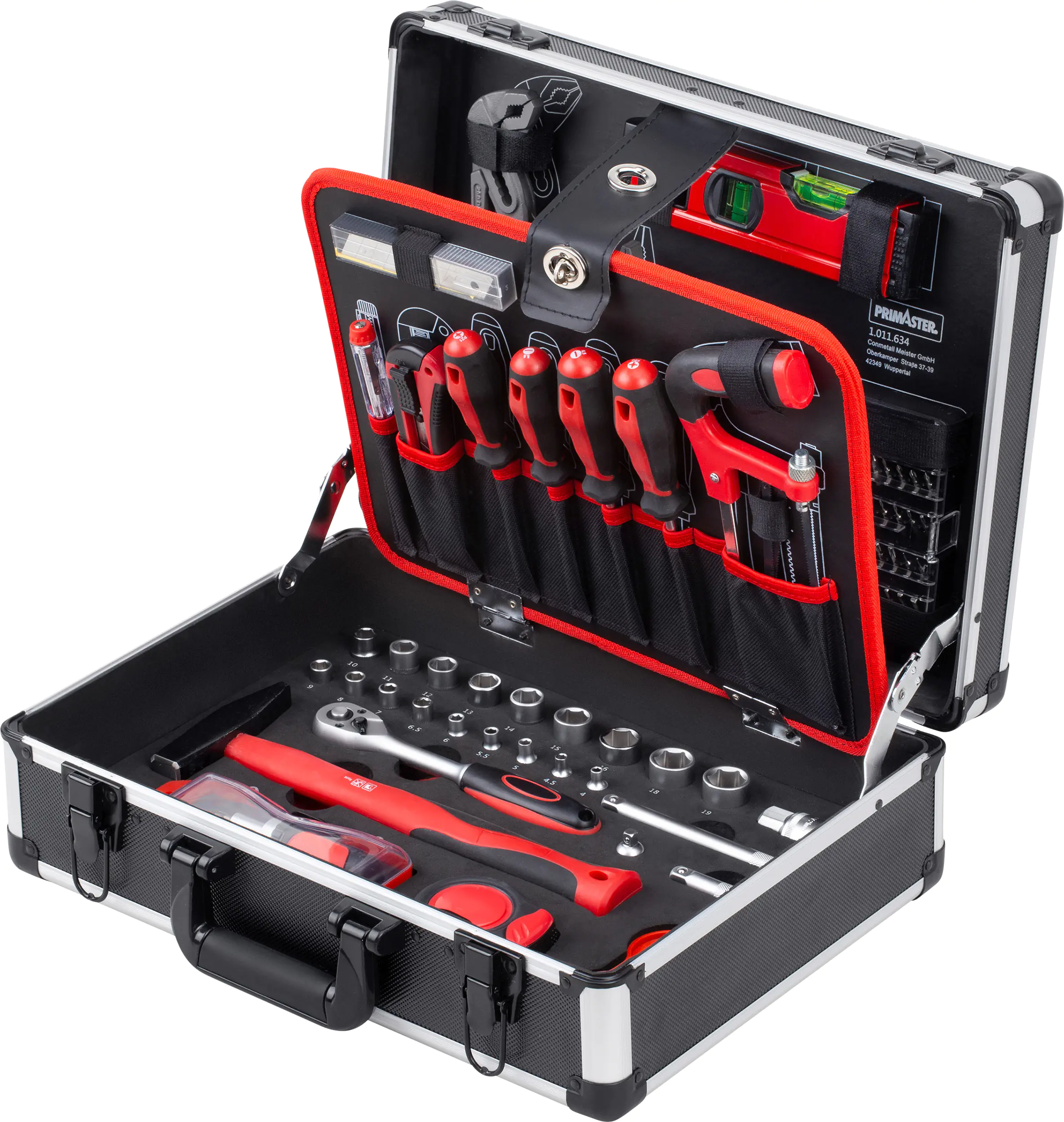 Primaster Werkzeugkoffer WK135 135-teilig 1/4" 3/8"