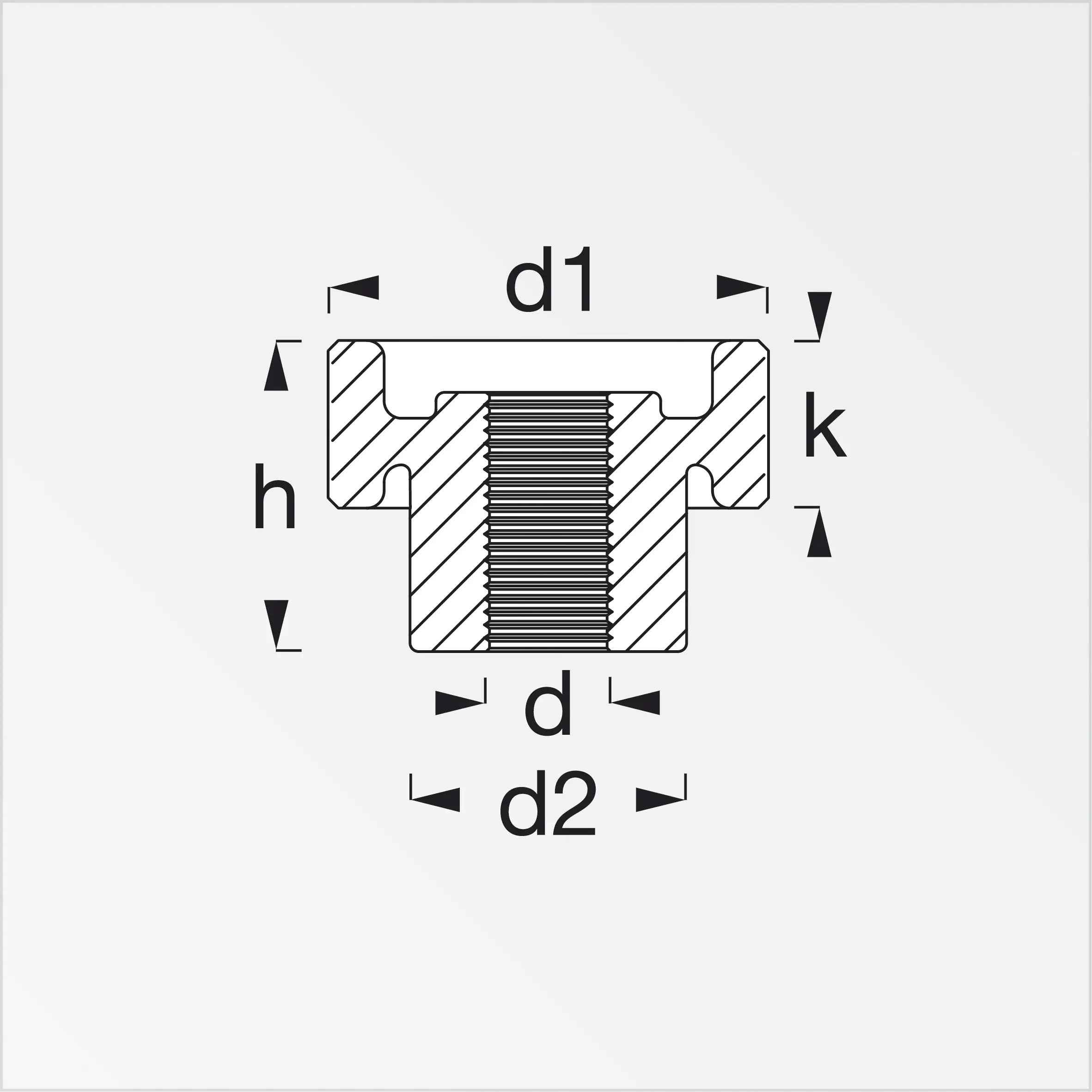 alfer Rändelmutter mit Gewinde M5 PVC (Kunststoff) glatt schwarz