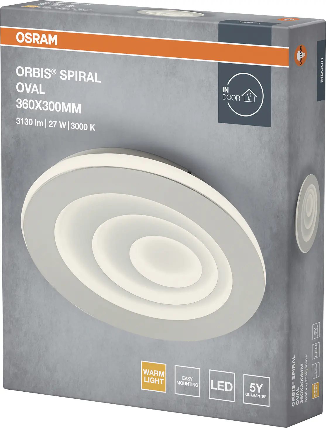 Osram LED Deckenleuchte Orbis Spiral Oval weiß Ø 36 cm 27 W 