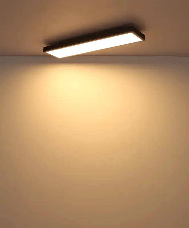 Globo Deckenleuchte Doro 80 x 20 cm silber warmweiß