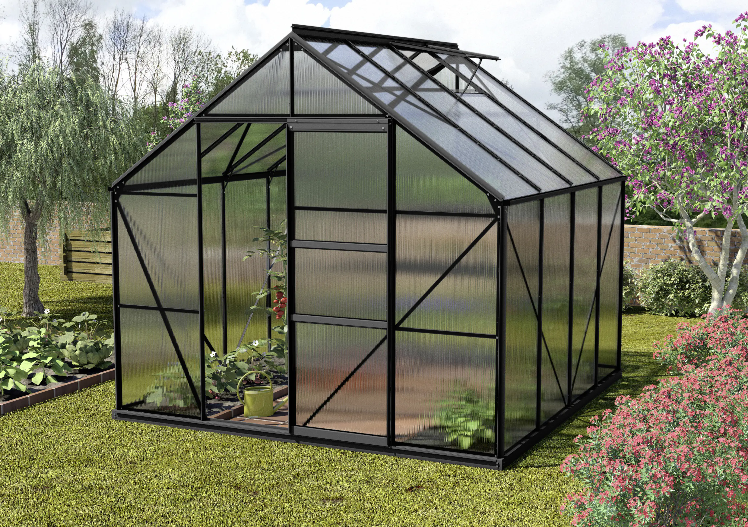 Vitavia Gewächshaus Merkur 6700 254 x 254 cm 4 mm Hohlkammerplatten Vitavia Gewächshaus Merkur 6700 254 x 254 cm 4 mm Hohlkammerplatten
