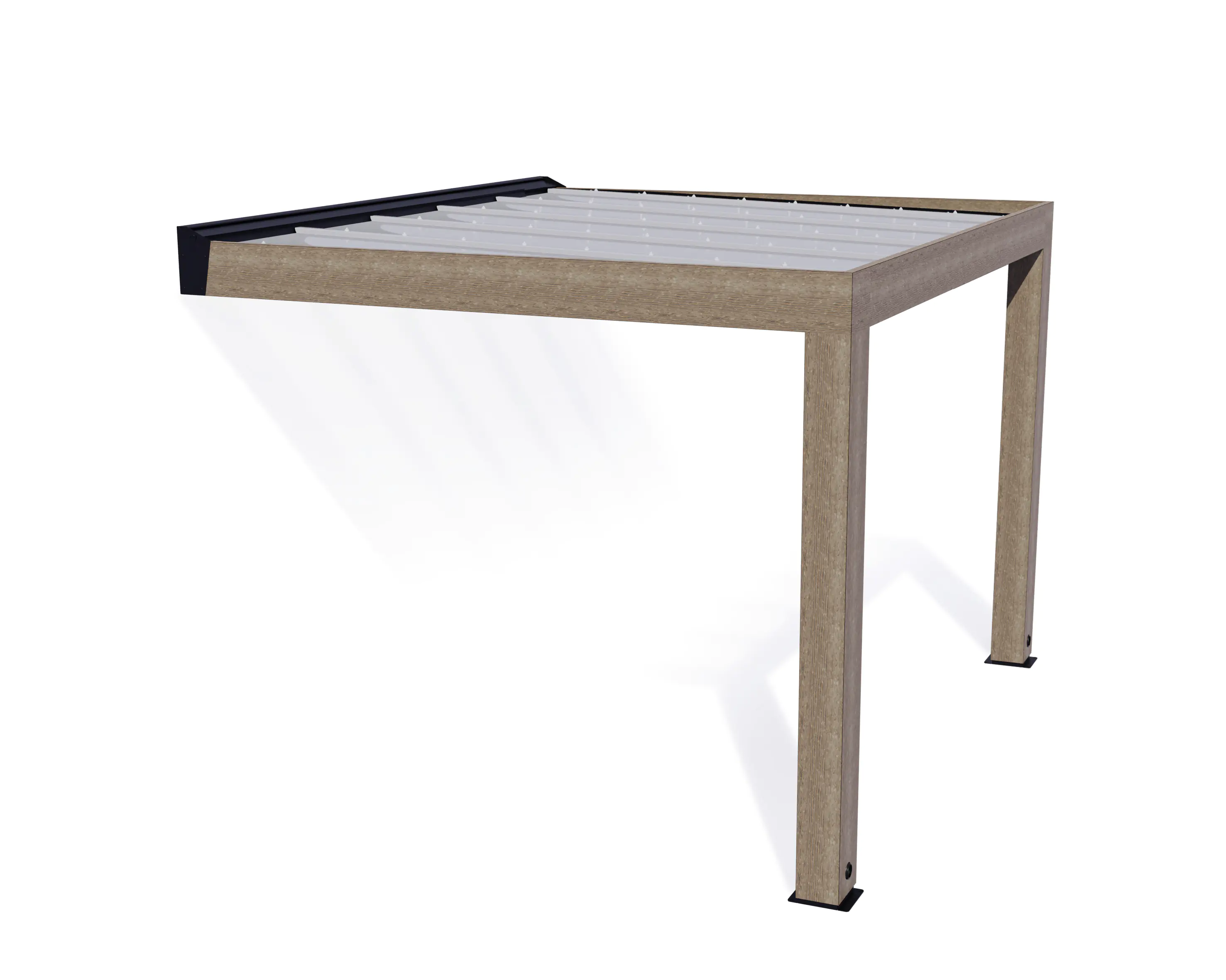 Canopia Terrassenüberdachung Helsinki Holz 340 x 294 cm braun