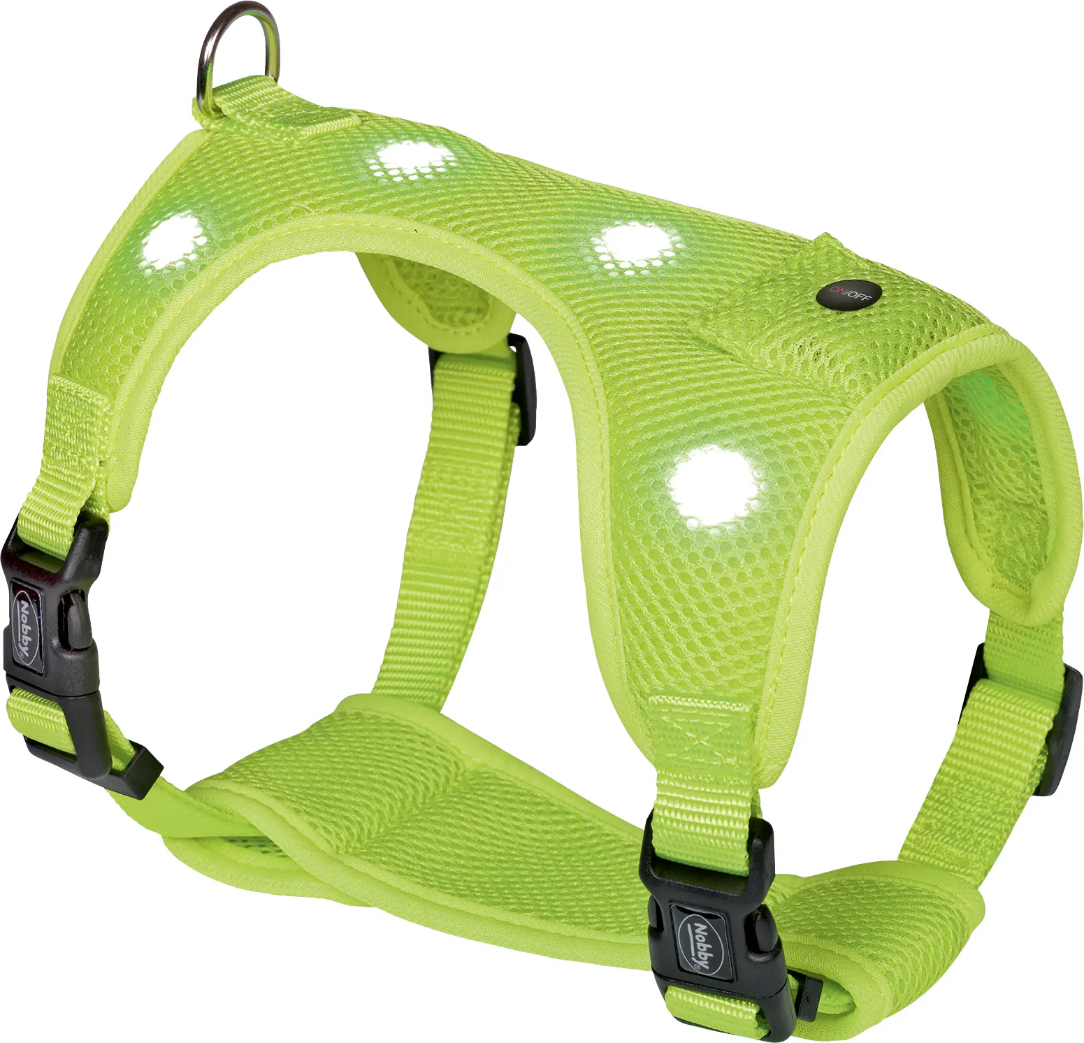 Nobby LED Hundegeschirr Flash Mesh neongelb