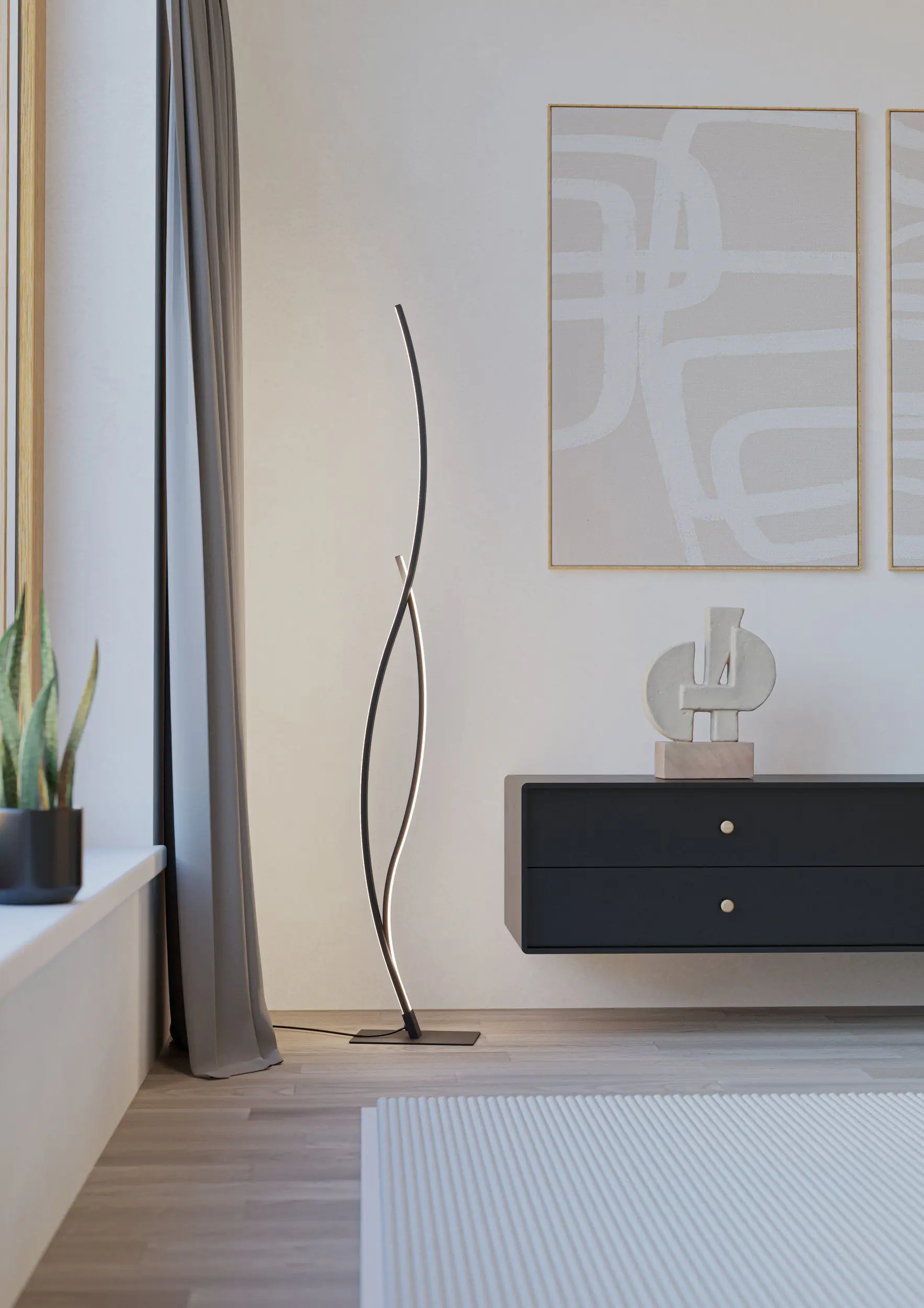 Eglo LED Stehleuchte Grisolia 20W, 2500 lm, 3000K, warmweiß, weiß