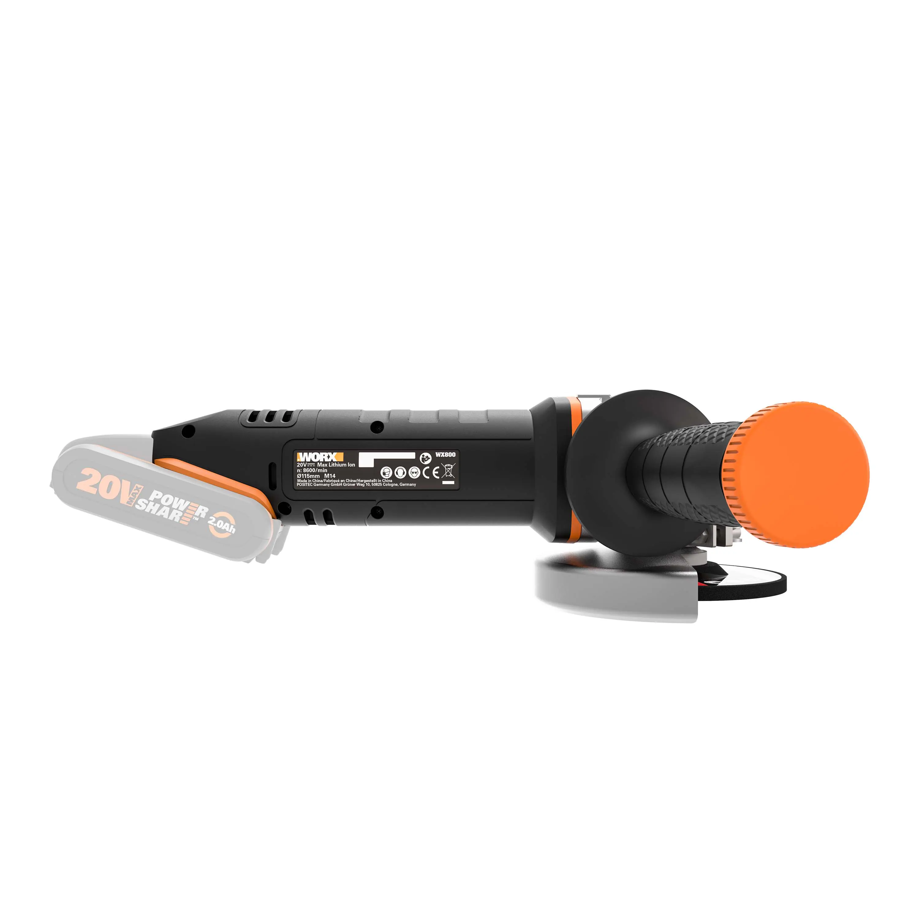 Worx Akku-Winkelschleifer WX800.9 20 V Solo Worx Akku-Winkelschleifer WX800.9 20 V Solo