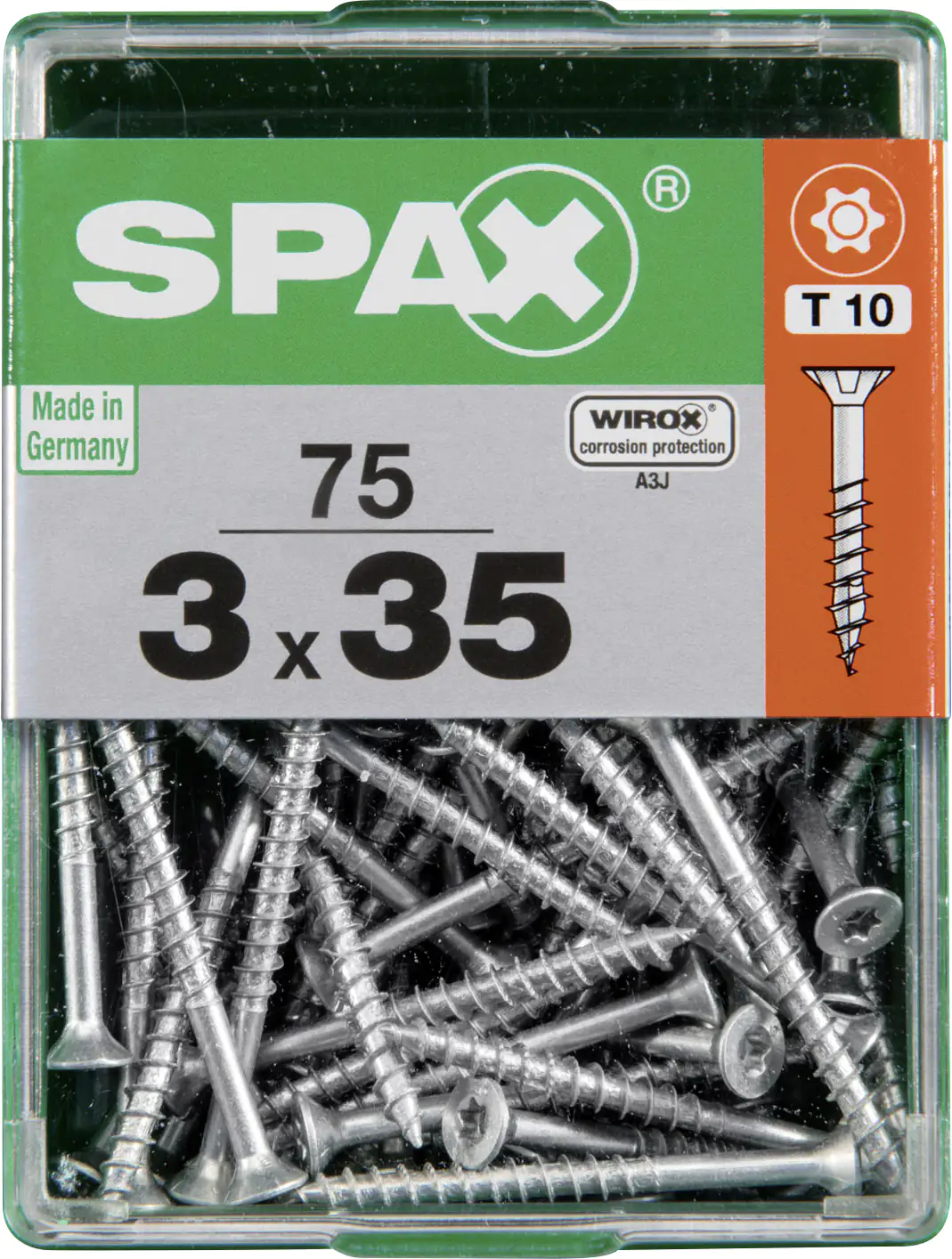 Spax Universalschrauben 3.0 x 35 mm TX 10 - 75 Stk. Spax Universalschrauben 3.0 x 35 mm TX 10 - 75 Stk.