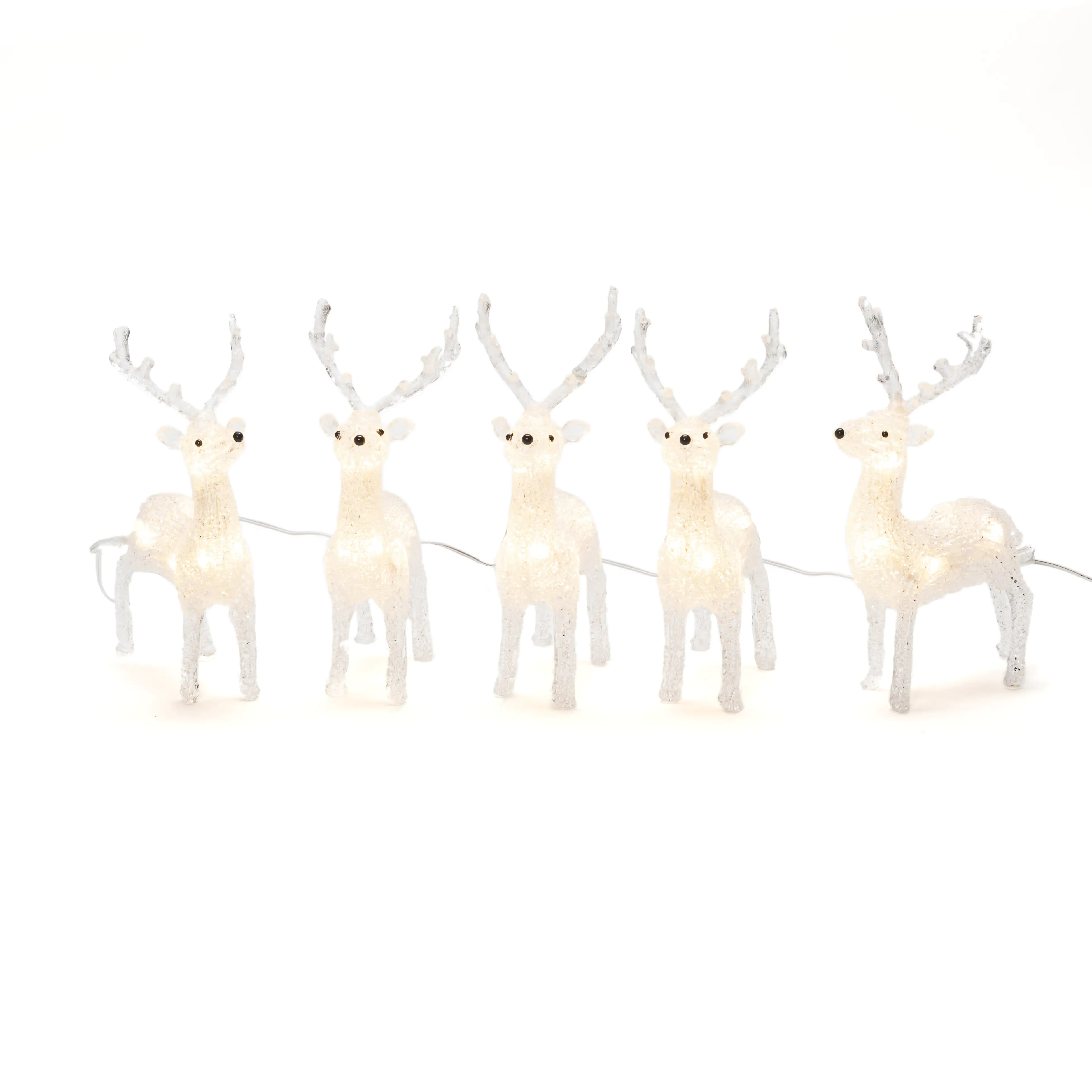 Konstsmide Lichterkette LED Acryl Rentier 5 er Set