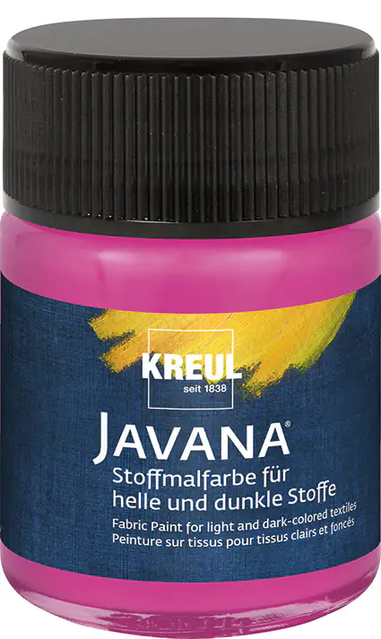 Kreul Javana Stoffmalfarbe für helle und dunkle Stoffe magenta 50 ml
