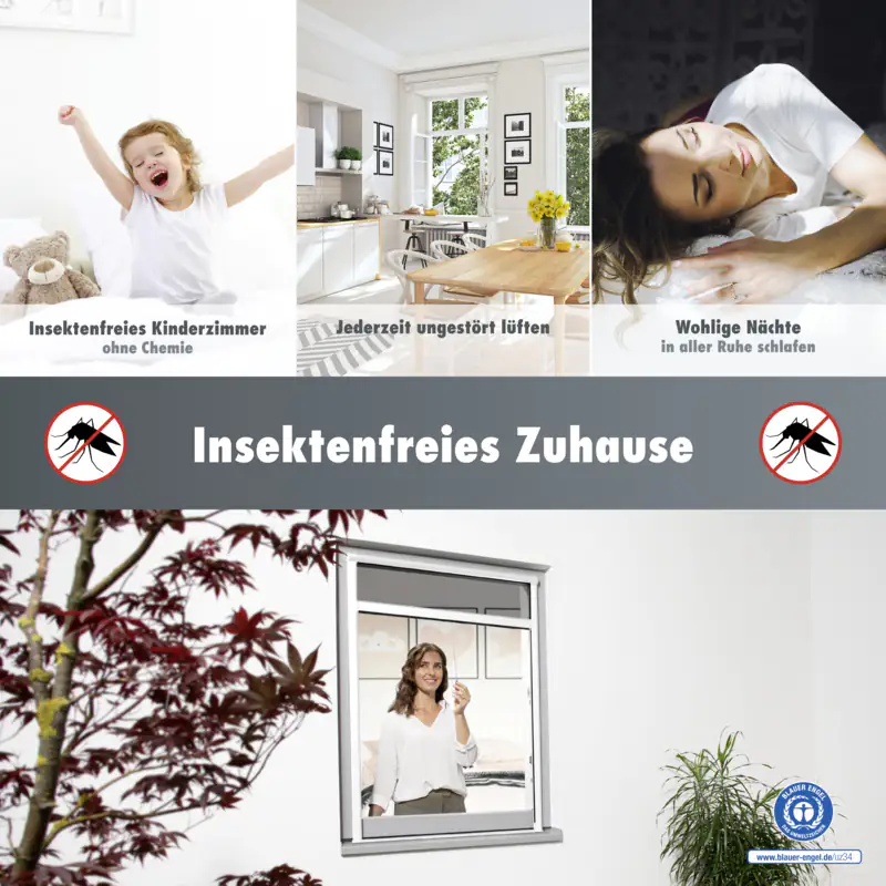 9003117315297_4 Primaster Fliegenschutz-Rollo 130 x 160 cm weiß kürzbar