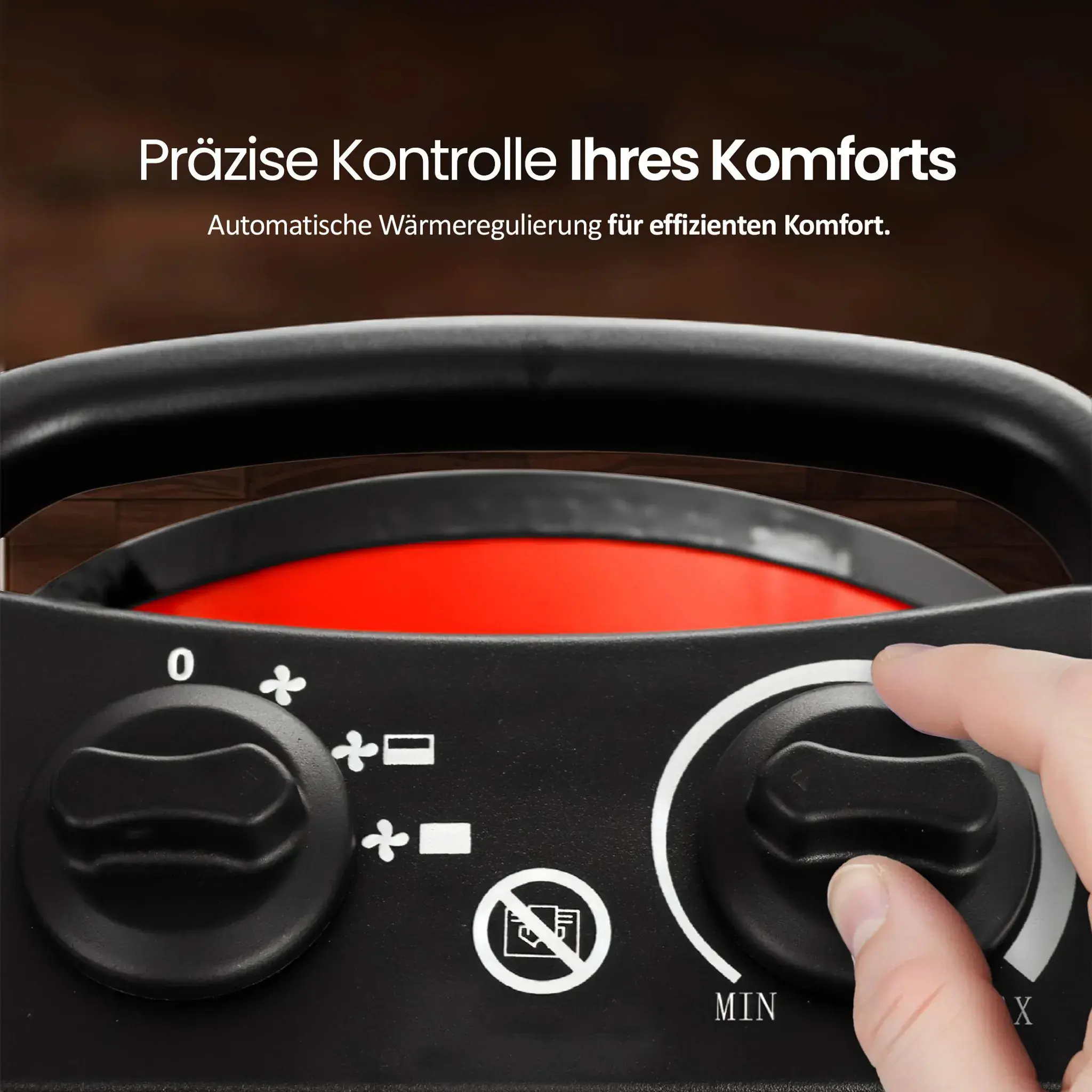 emerio Heizlüfter 3000 Watt, mit Tragegriff