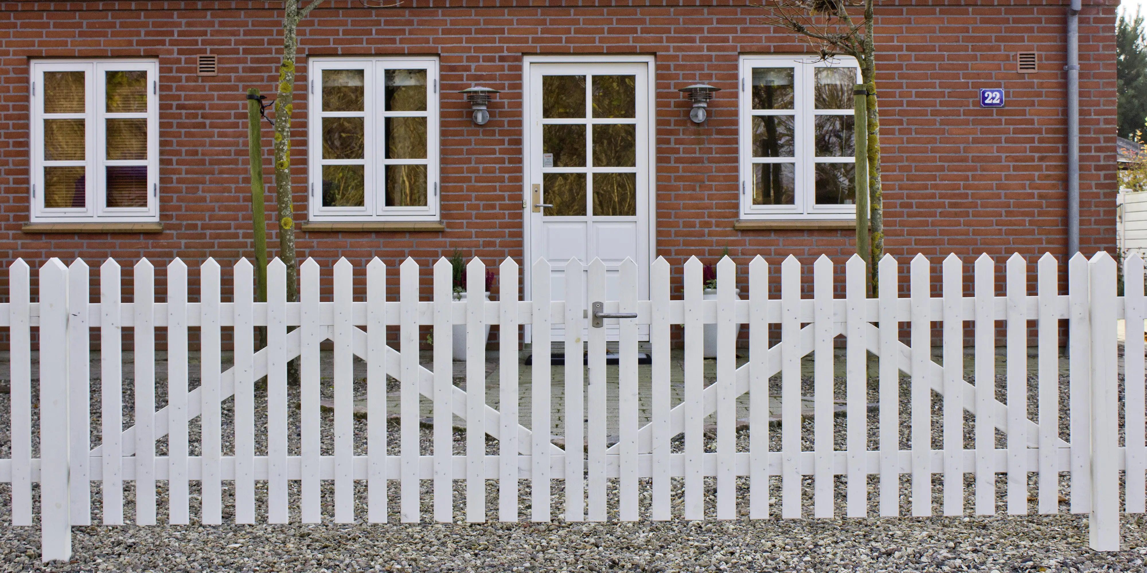 Plus Doppeltor Skagen 300 x 80 cm weiß