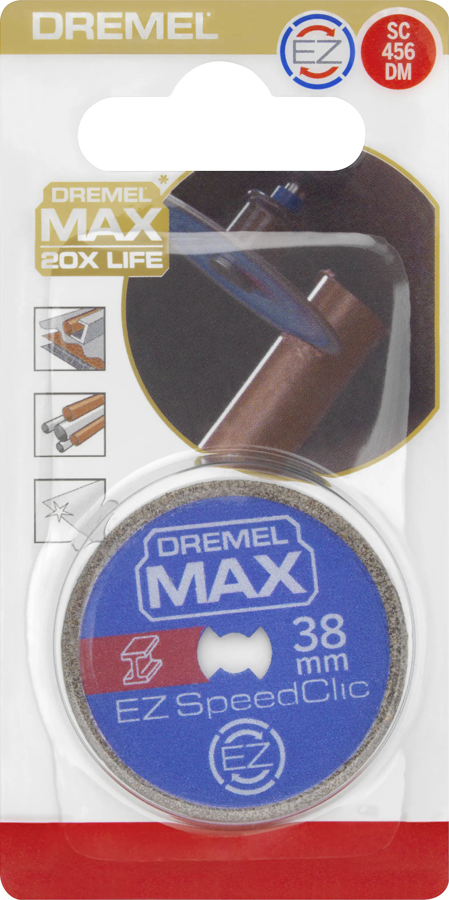 Dremel Max Trennscheibe Metall Ø 38 mm Premium SC456DM  Dremel Max Trennscheibe Metall Ø 38 mm Premium SC456DM