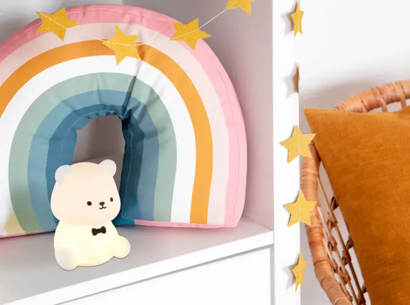 Globo Akku Tischleuchte Teddy 1W RGBW weiß Kunststoff