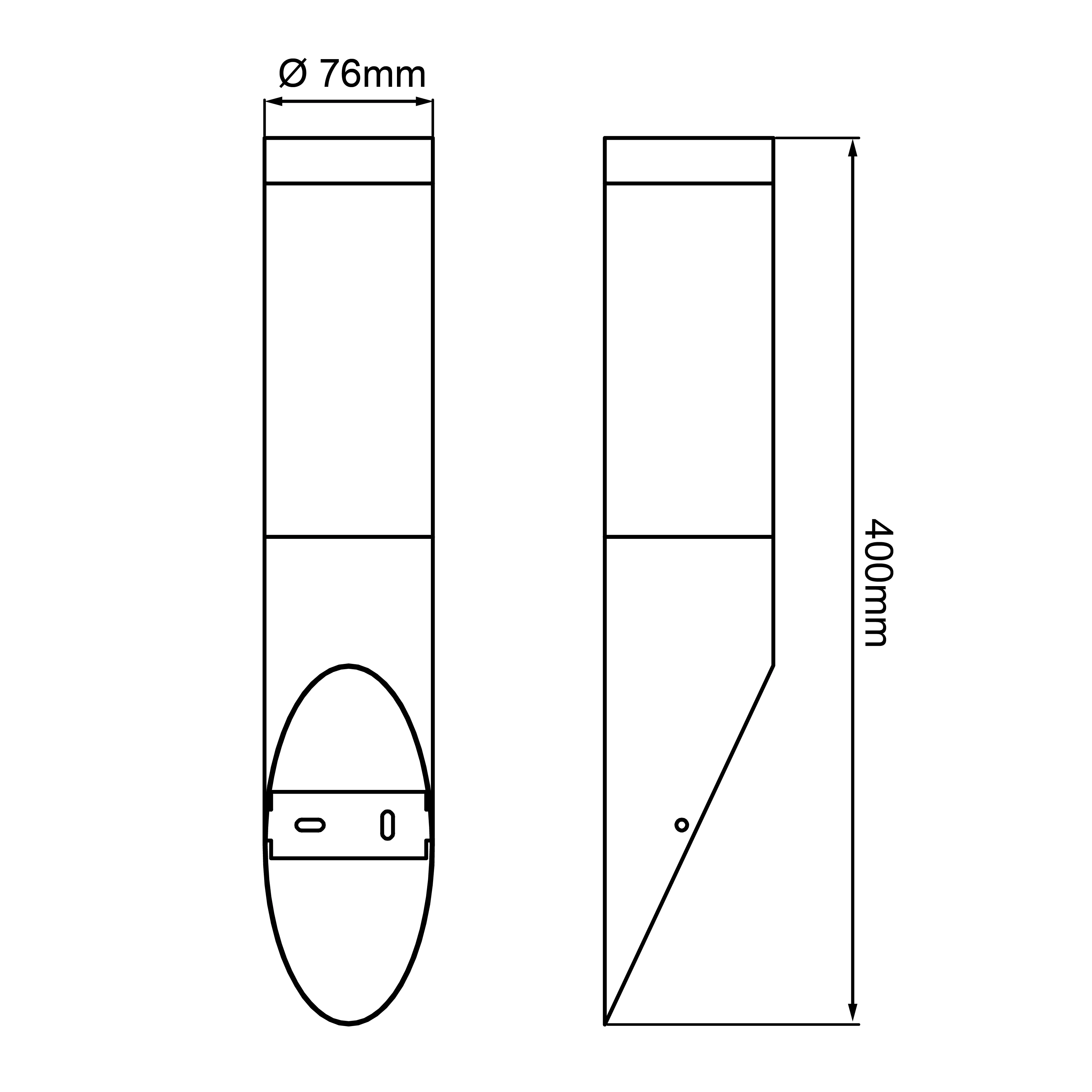 Brilliant Außen-Wandfackel Chorus edelstahl 39,8 x 7,5 cm E27, dimmbar