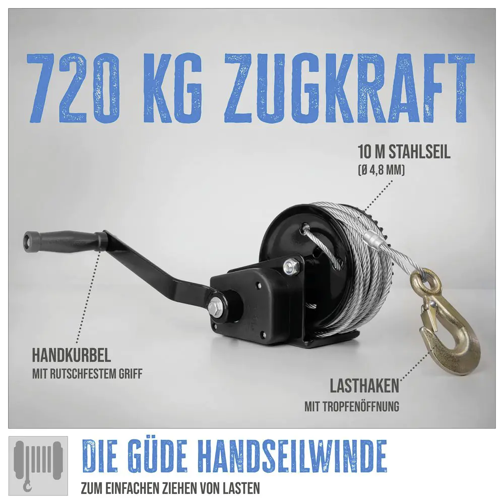 Güde Seilwinde Zugkraft 750 kg Seillänge 20 m Güde Seilwinde Zugkraft 750 kg Seillänge 20 m