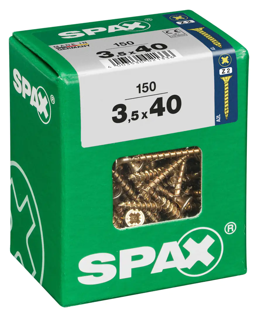 Spax Universalschrauben 3.5 x 40 mm PZ 2 - 150 Stk.