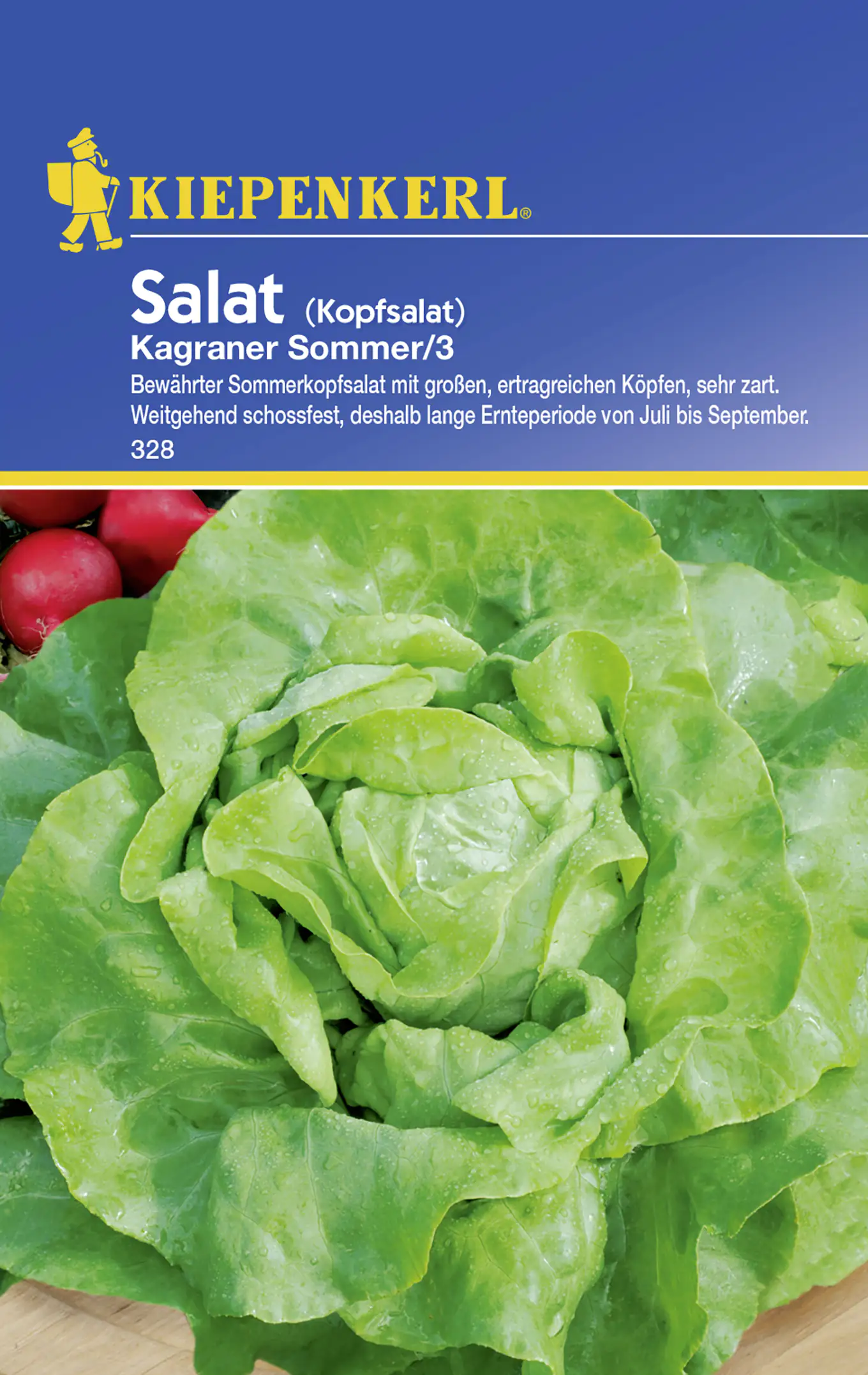 Kiepenkerl Kopfsalat Kagraner Sommer 3 Lactuca sativa var. capitata, Inhalt: ca. 200 Pflanzen