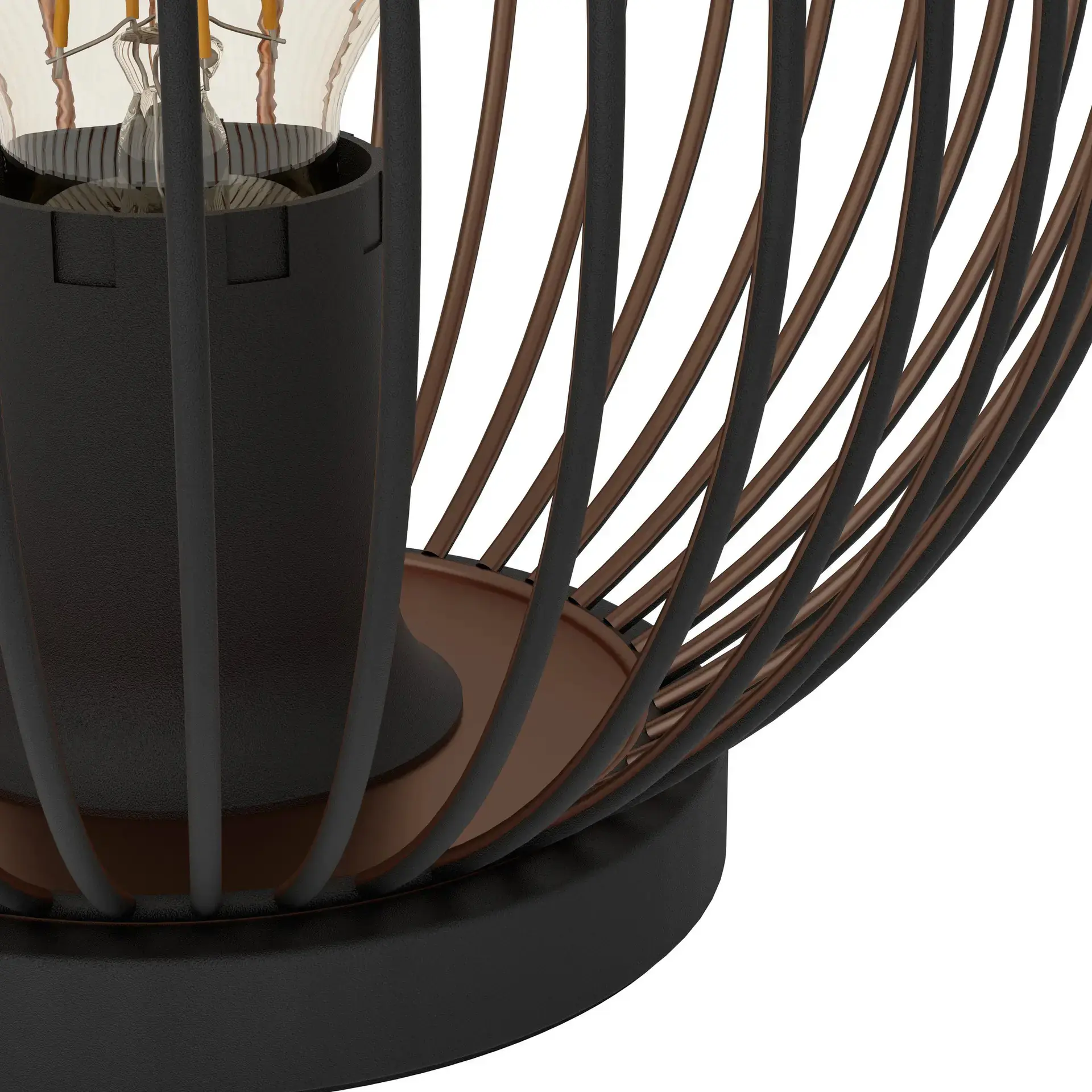 Eglo Tischlampe Almanzora Ø 20 x 19 cm schwarz/kupfer