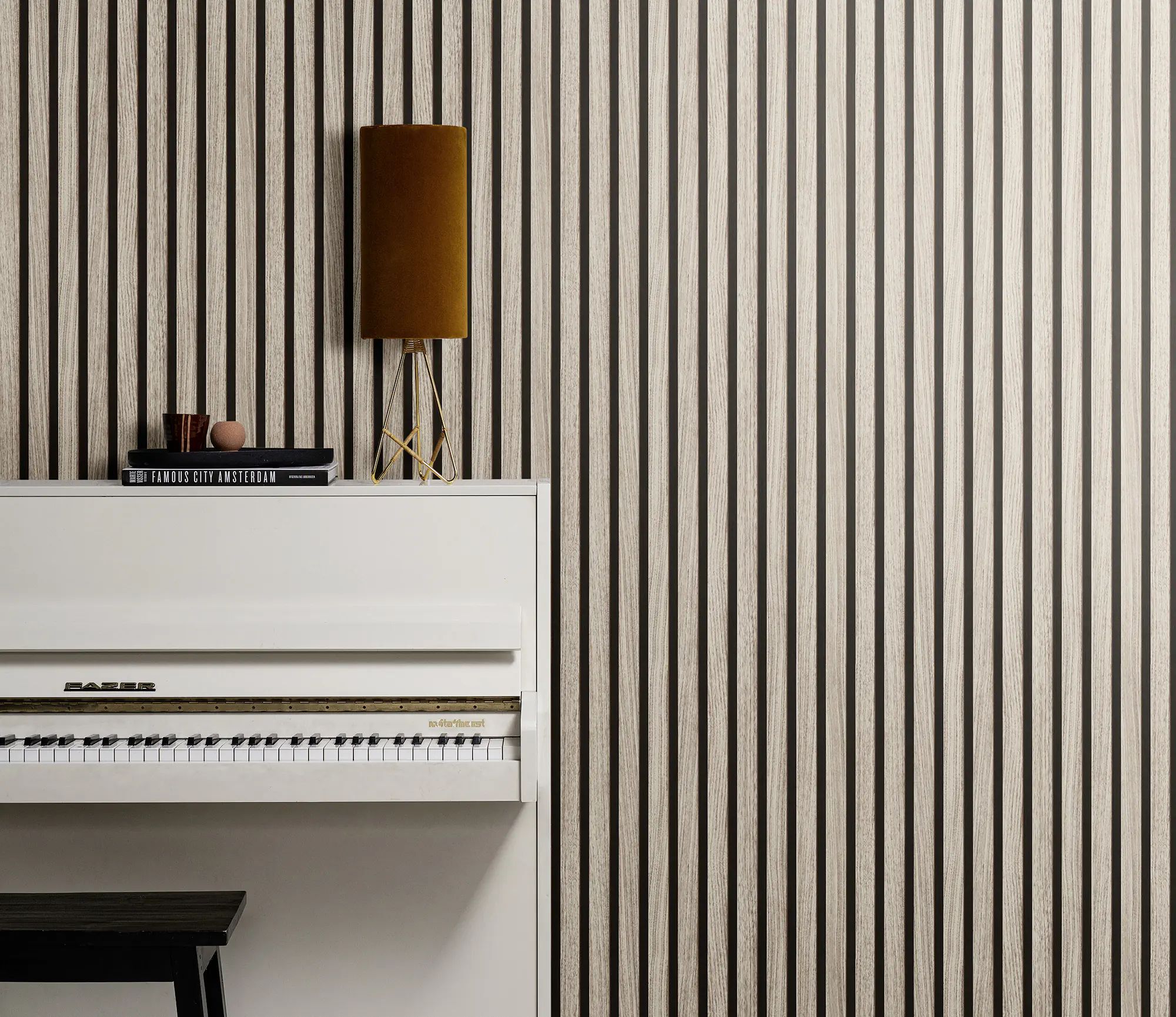 Rasch Vliestapete 499315 Factory V, Akustikpanele hellbraun, 10,05 x 0,53 m