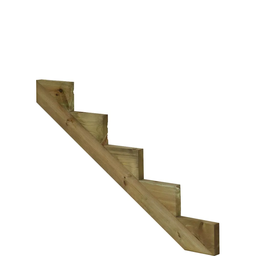 Plus Außentreppe Kiefer 5 Stufen 180 cm breit