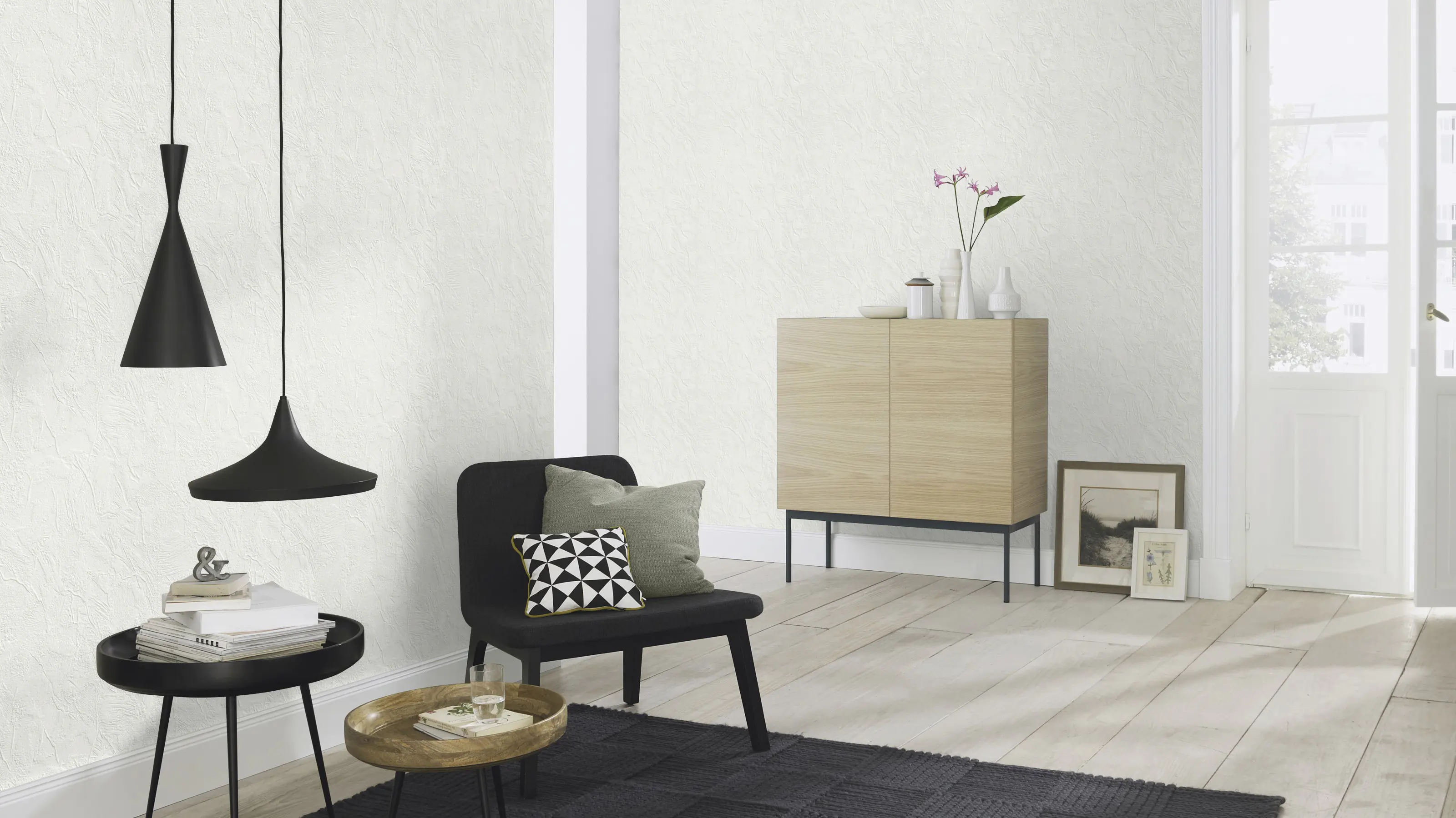 Rasch Vliestapete 818222 Selection uni weiß 10,05 x 0,53 m