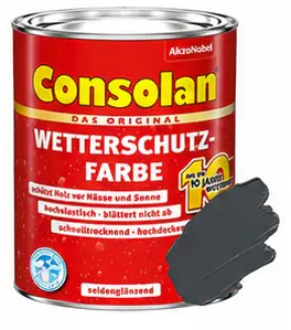 Consolan Wetterschutz-Farbe 2,5 L schiefer