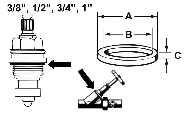 Cornat Fiberring für Hahnoberteile 3/4''