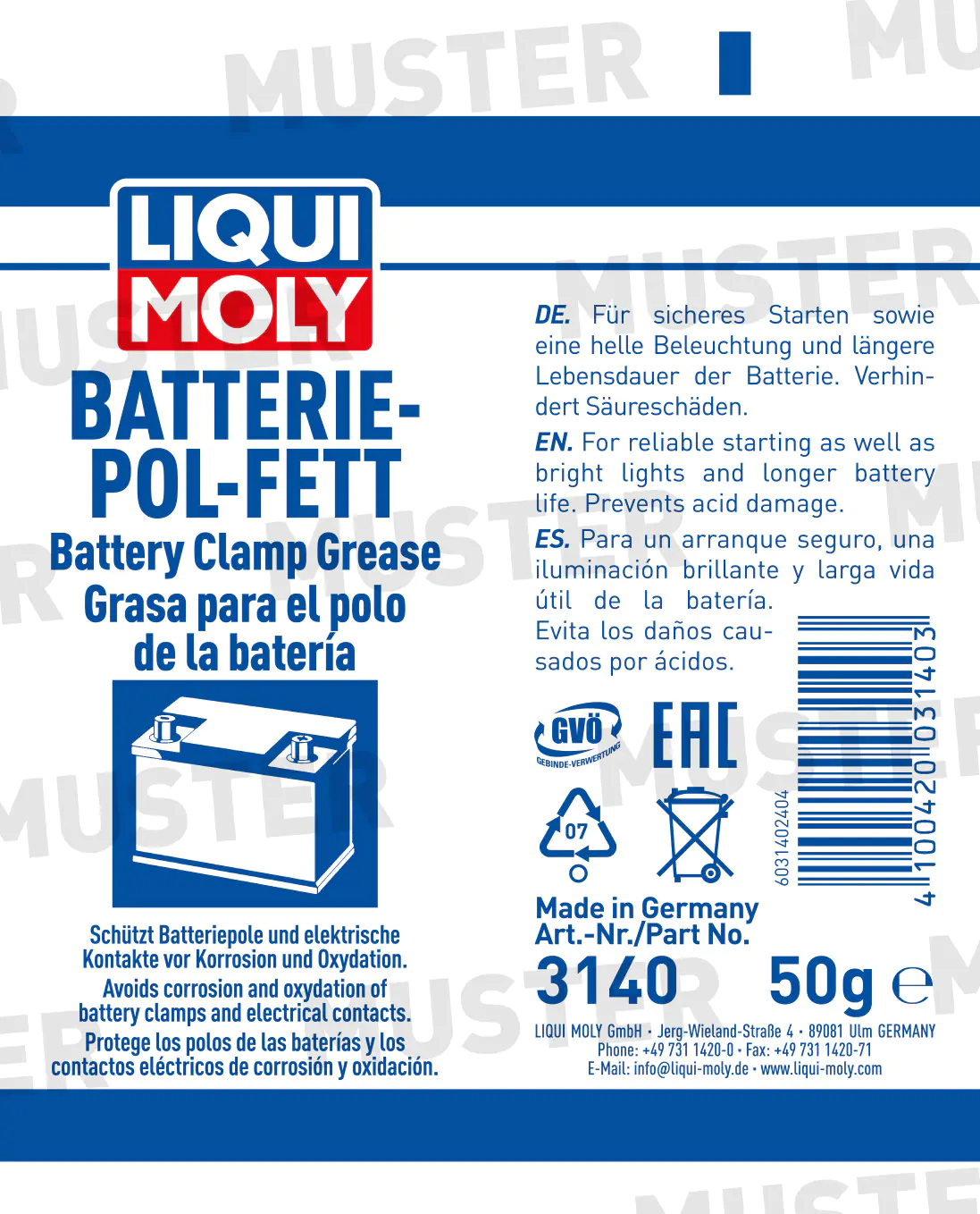 Liqui Moly Batteriepolfett 50 g Liqui Moly Batteriepolfett 50 g
