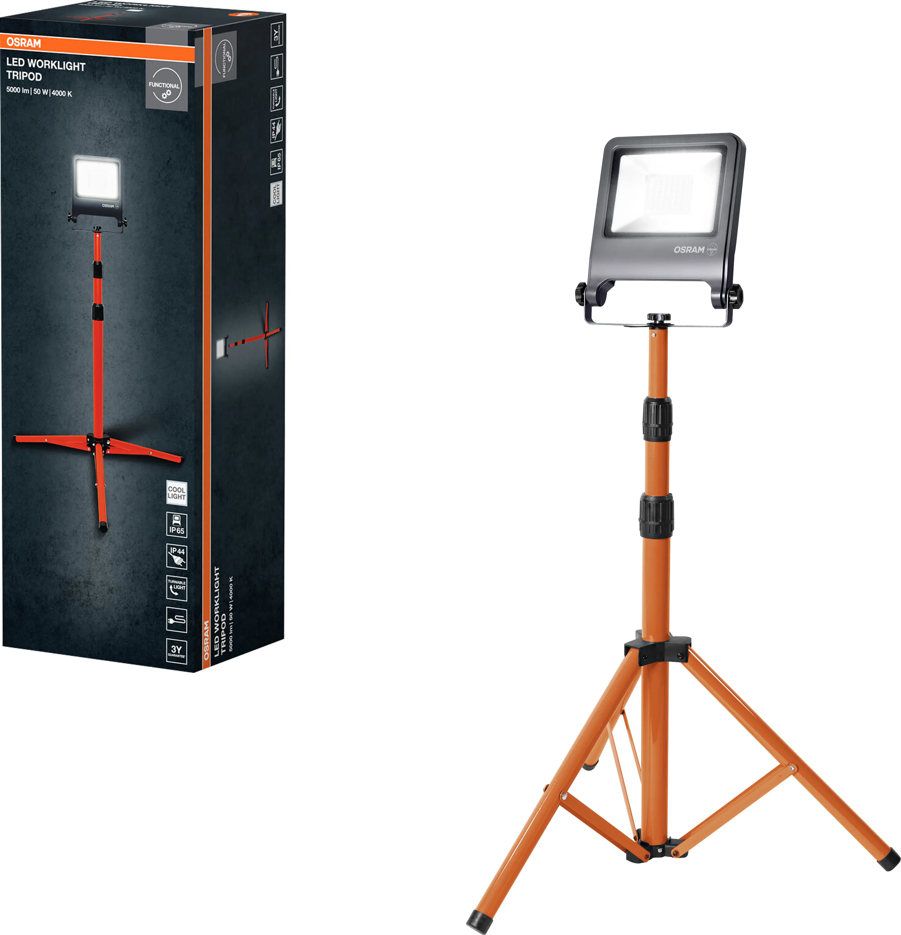 Osram LED-Baustrahler Worklight Tripod IP65 50 W